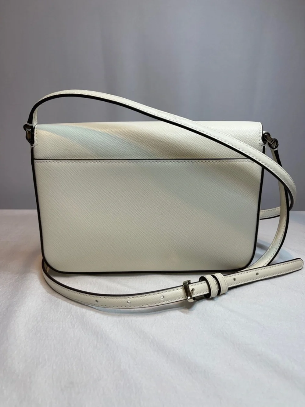Kate Spade Sadie Envelope Crossbody Ivory Saffiano Leather Bag